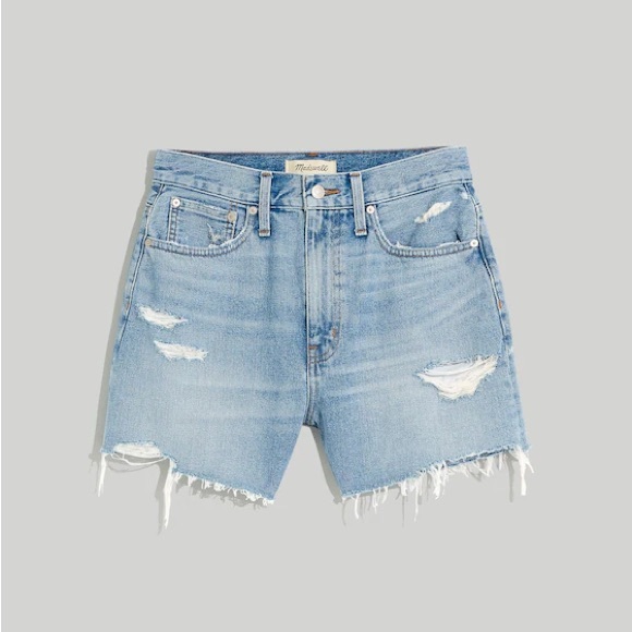 Madewell The Mom Jean Shorts - Picture 1 of 8